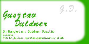 gusztav duldner business card